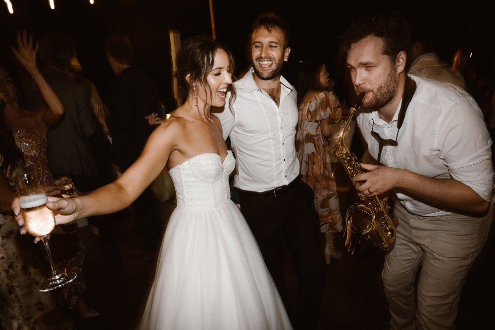Couple's first dance at their wedding reception
