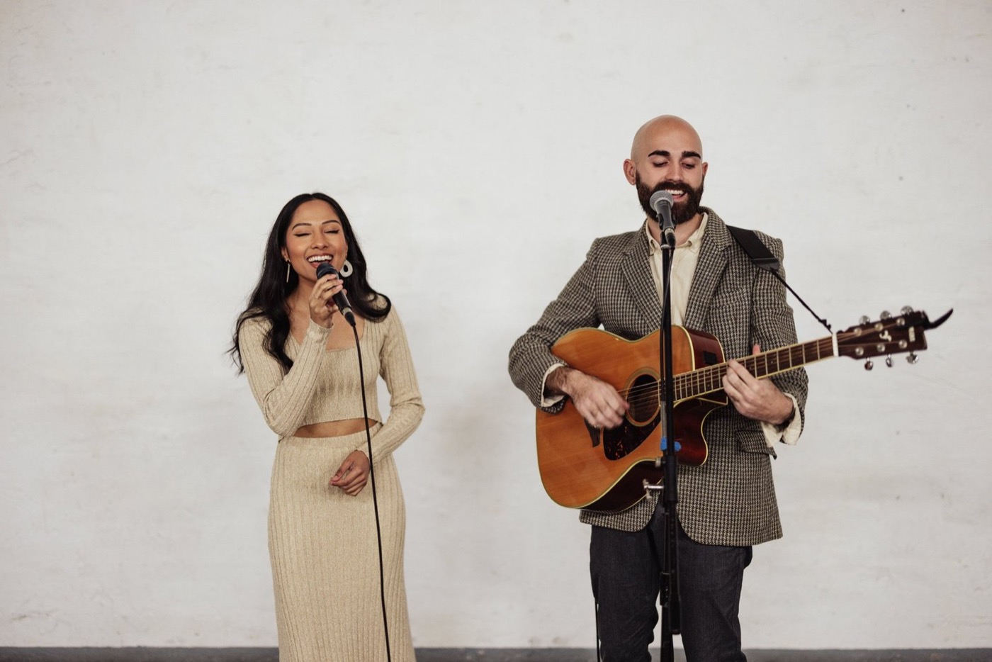 Rhyan and Lauren of Lovesick Co on stage
